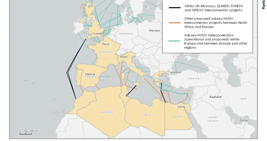 Rinnovabili • North Africa could become a strategic clean energy hub for Europe, with up to 24 GW of renewable power exported via submarine interconnectors.